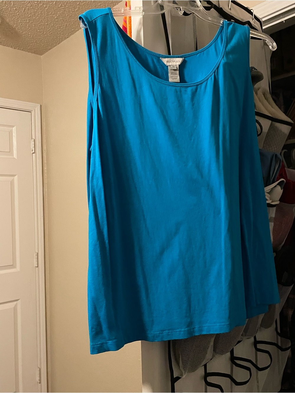 Multiples Turquoise Scoop Neck Tank Top